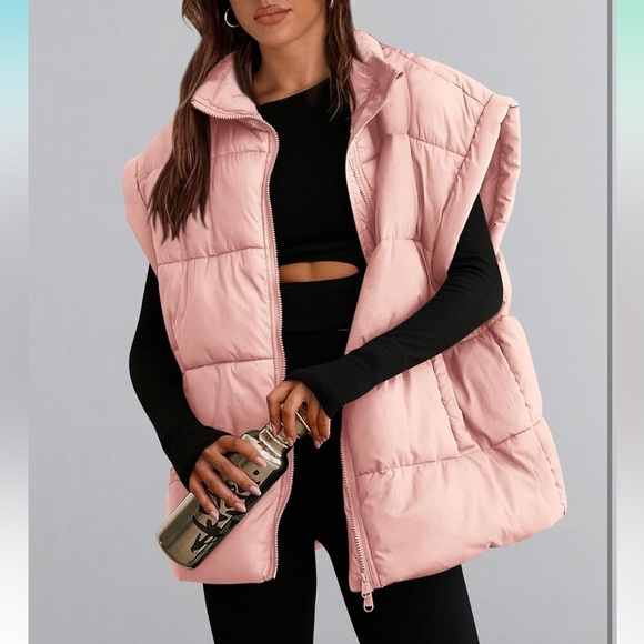 Pink Puffer Vest - Picture 7 of 9
